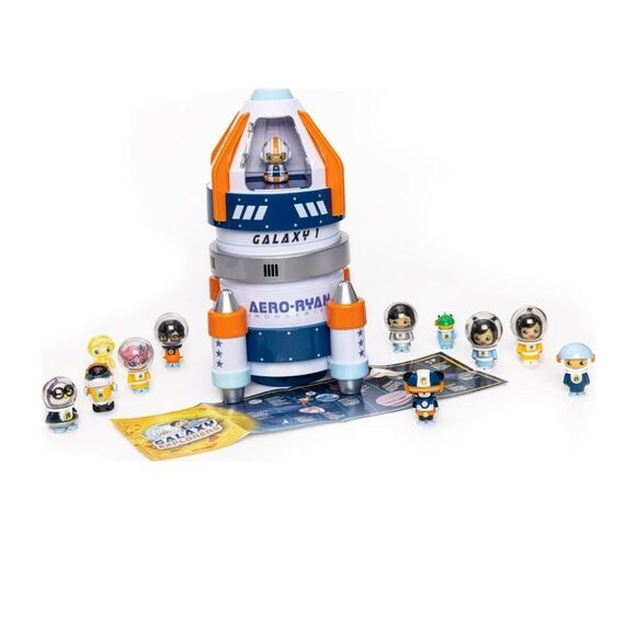 New Ryan's World Galaxy Explorer Rocket 12 Micro Figures Astronauts Playset Toy - Picture 7 of 7